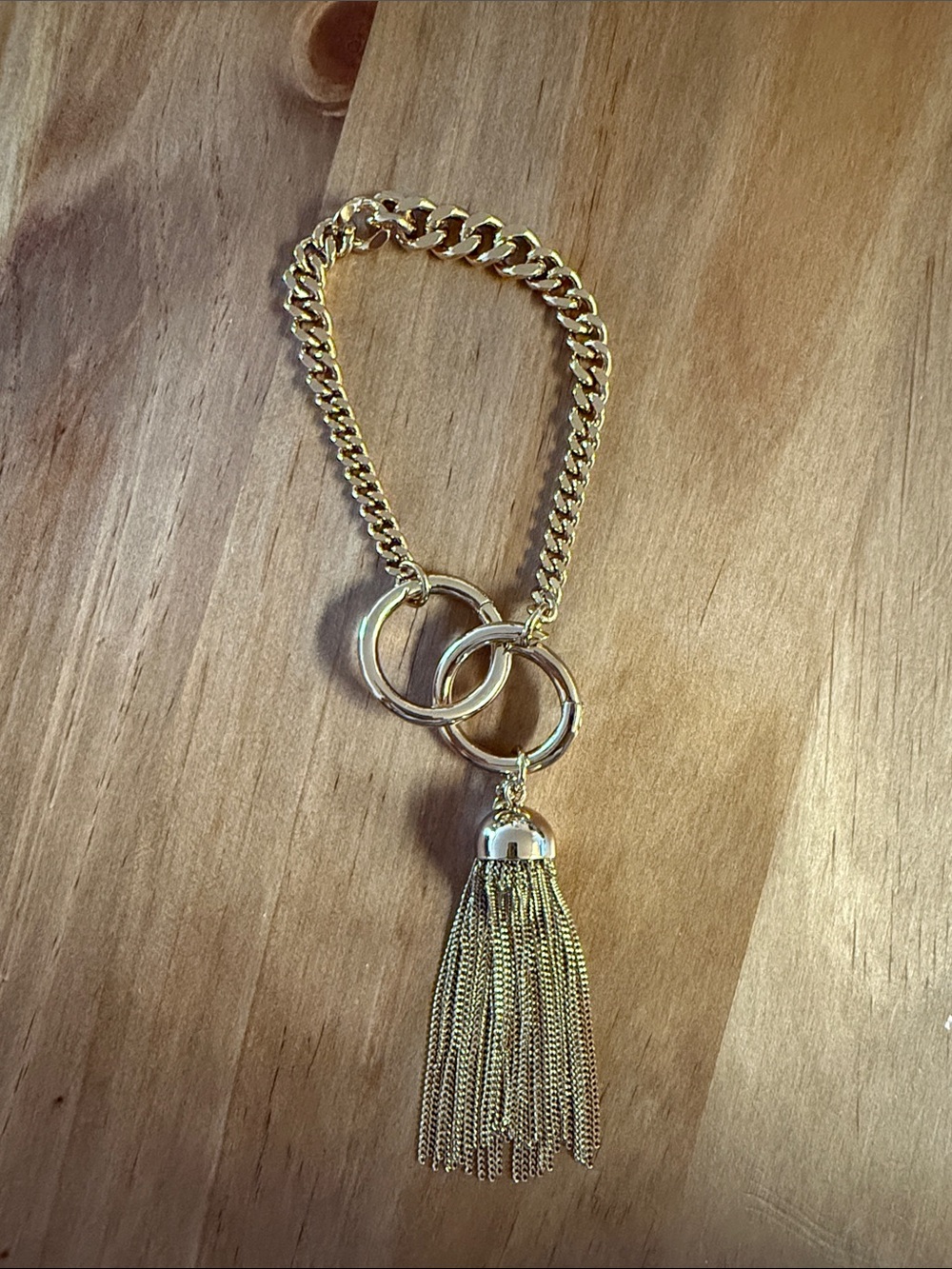 Madewell Gold Chain Tassel Bag Charm